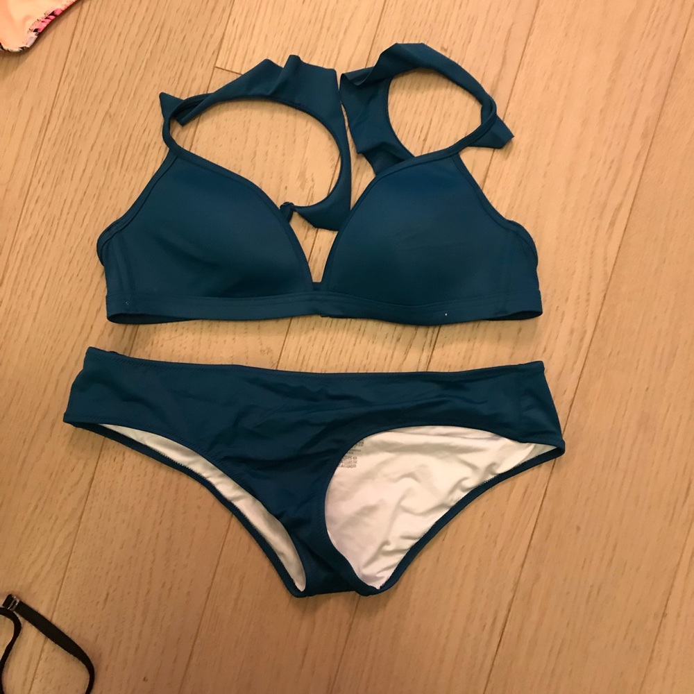 PINK teal bikini